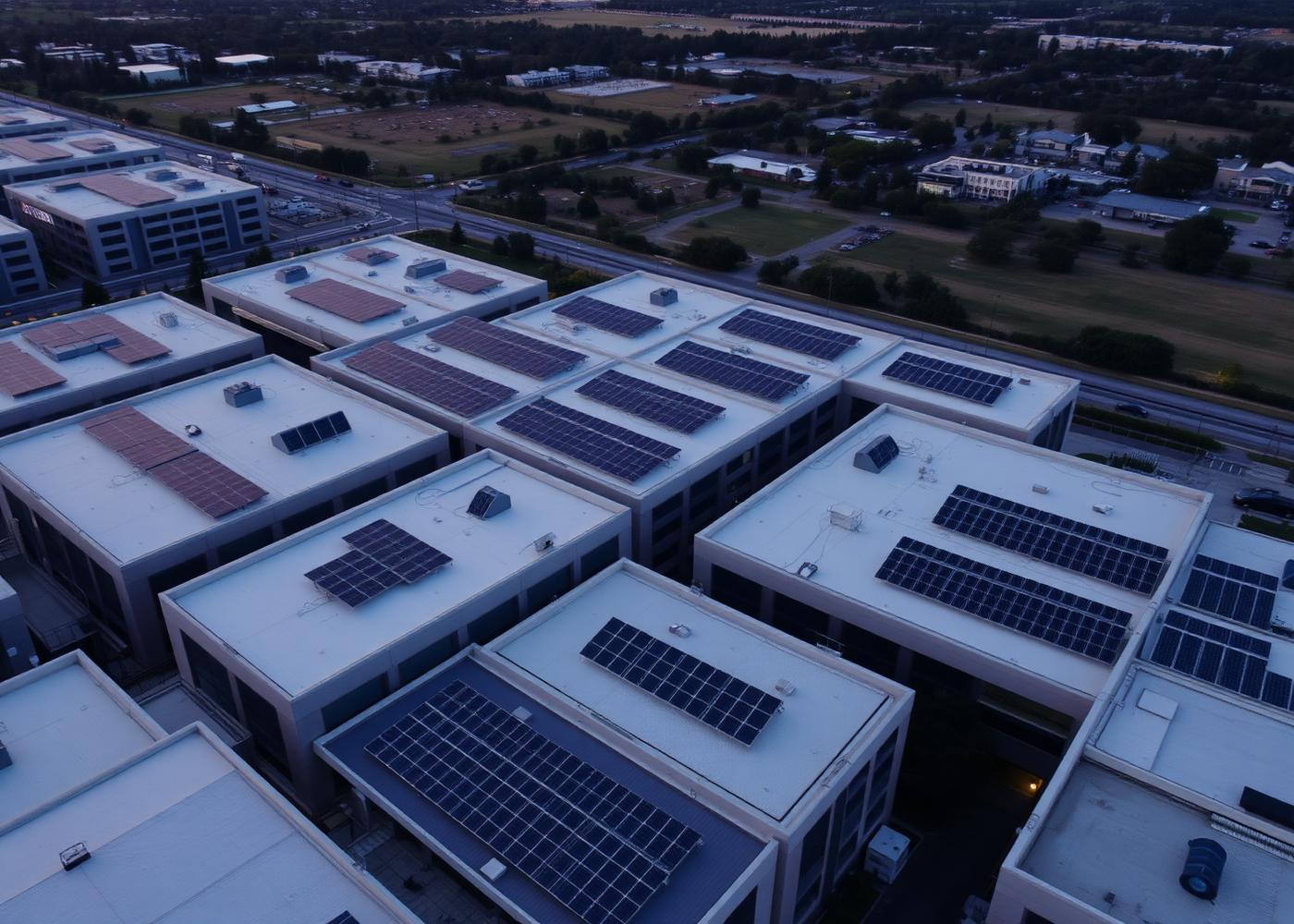 Painel de monitoramento energético de um edifício corporativo